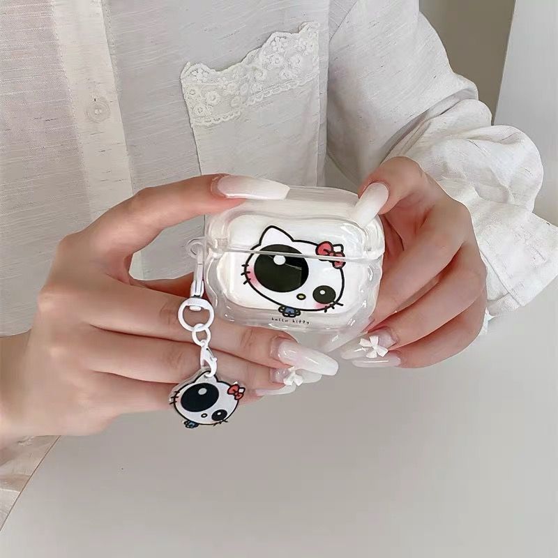 Big Eyes Kitty AirPods 4 generación cubierta de auriculares bluetooth airpodspro3 cubierta de protección huaqiangbei 5 generación