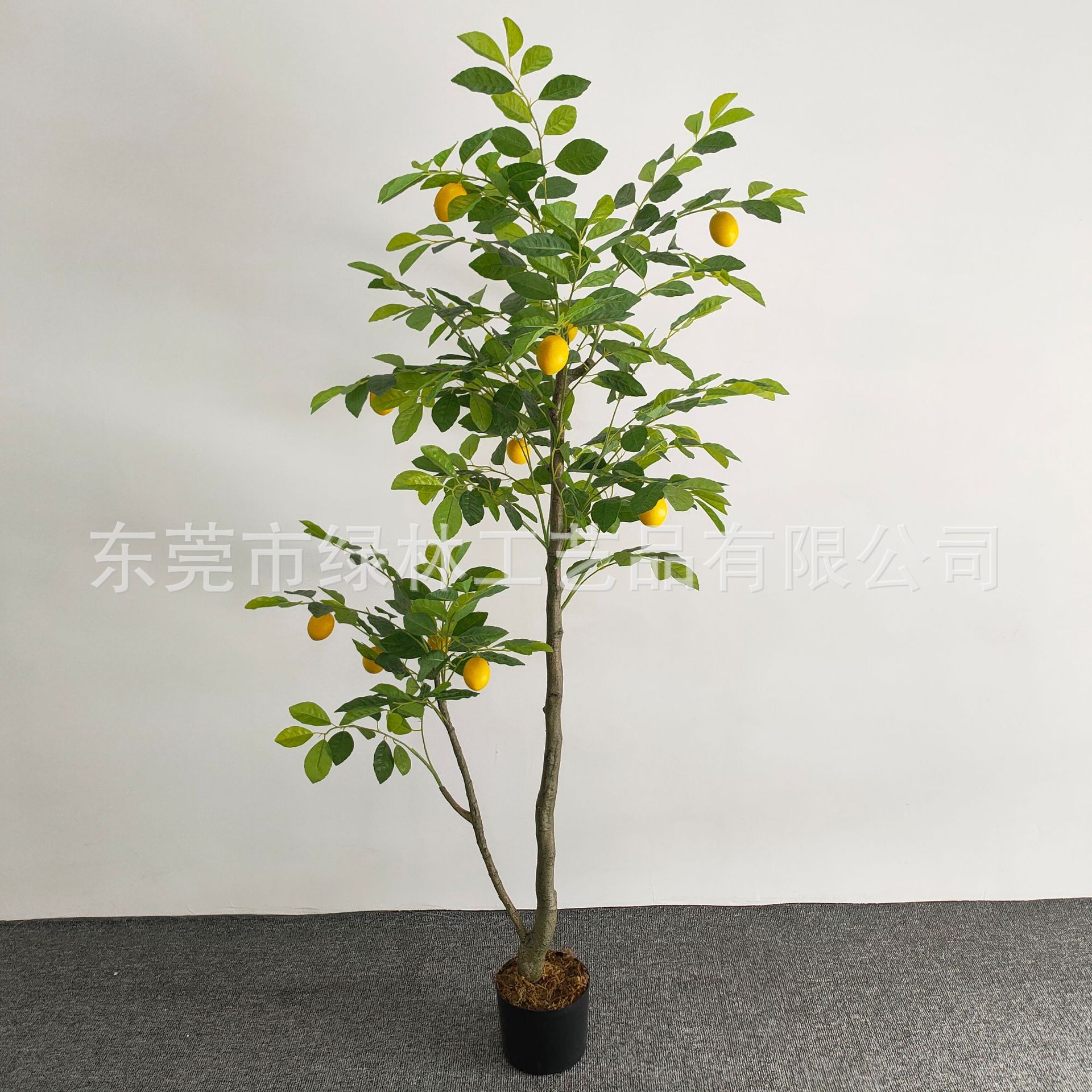 Simulación Lemon Tree potted Home Living Room decoración de interiores simulación planta verde fábrica al por mayor