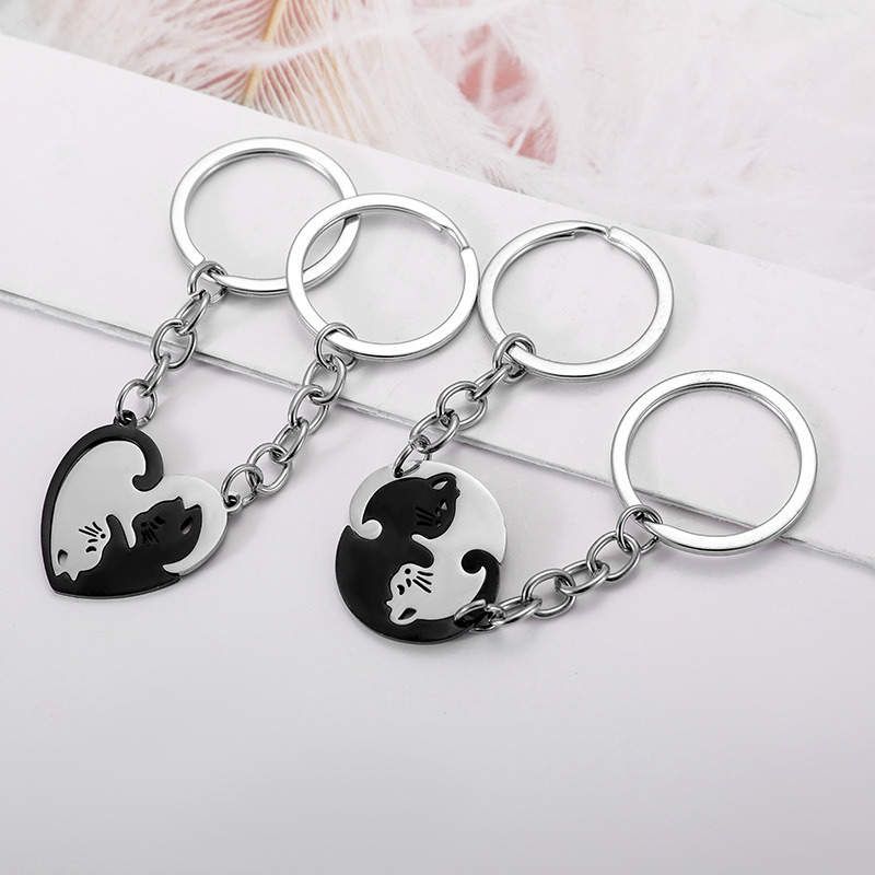 Cartoon Style Streetwear Cat Stainless Steel Unisex Bag Pendant Keychain display picture 2