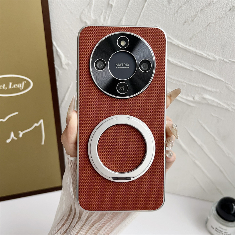 Suitable for Honor X70 Mobile Phone Case Soft Armor 360 Bracket Plaid Anti-Fall Protective Cover Fine Hole Business Simple and High-End Sense