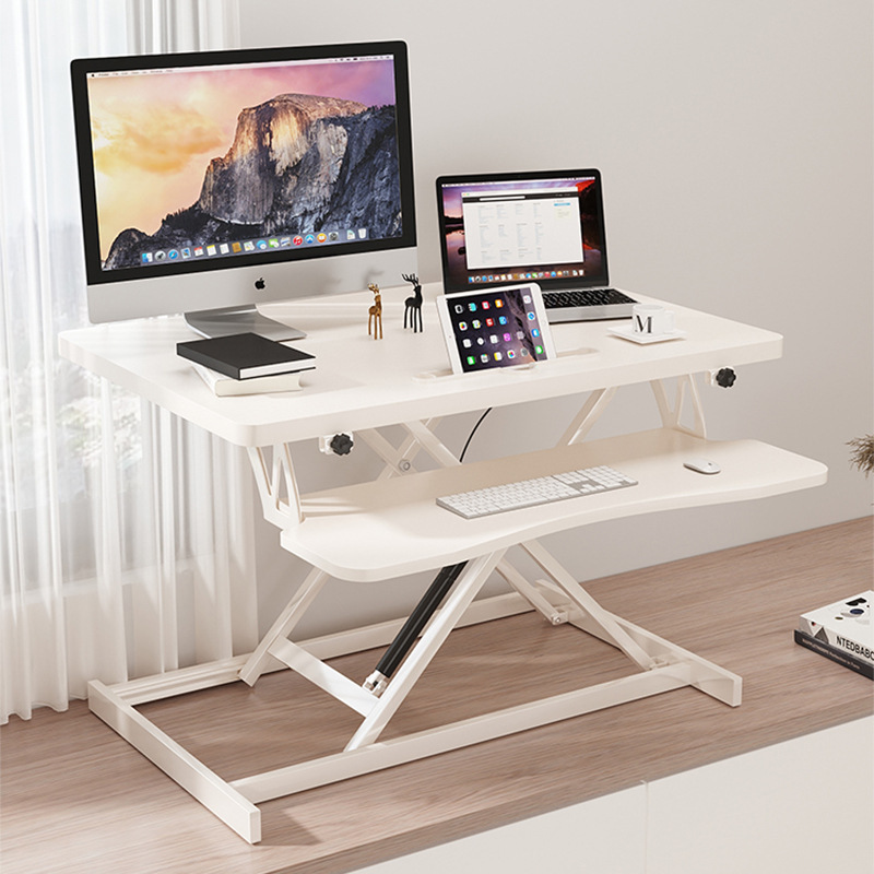Desktop Workbench Laptop Table Office Height-Adjustable and Width-Adjustable Foldable Stand Modern Minimalist Design