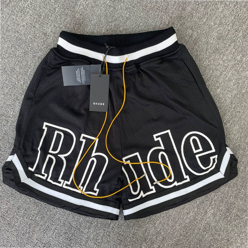 oversized letter mesh basketball shorts detail 4