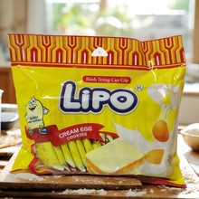 批发供应休闲食品零食 早餐办公零食越南LIPO面包干300g*16袋/箱