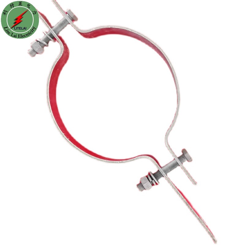 厂家批发杆用抱箍 杆用紧固件夹具 500杆径湖北电力施工光缆金具