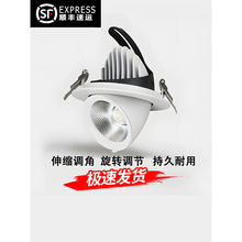 象鼻灯cob嵌入式led射灯明装超亮角度天花服装会展店铺商用专用灯