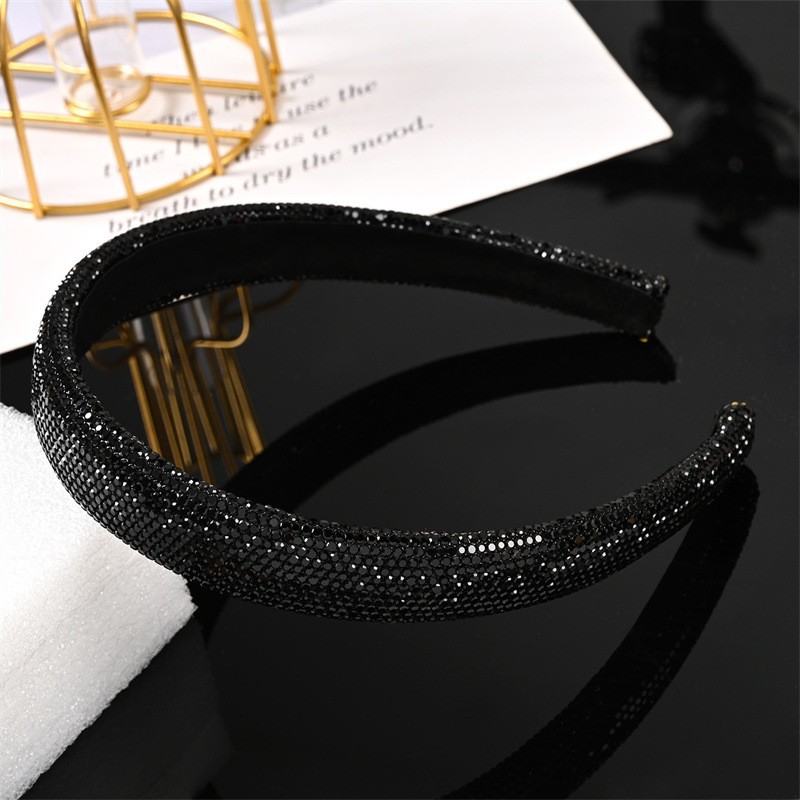 Nueva esponja de diamantes de imitación de diadema completa europea y americana transfronteriza con accesorios para el cabello de moda roja neta accesorios para el cabello de la banda para el cabello de las mujeres