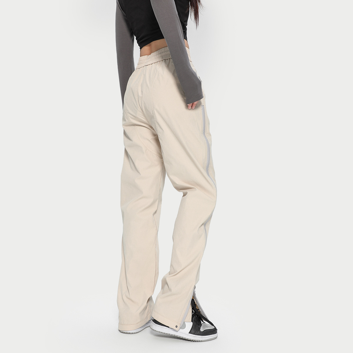 OREETA, zapatos casuales delgados con cremallera, zapatos casuales recto para hombres, zapatos casuales de moda para mujeres, zapatos casuales estadounidenses