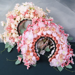 泉州潯埔簪花頭飾絹花發箍漢服配飾立體花環花圍花朵頭箍拍攝寫真