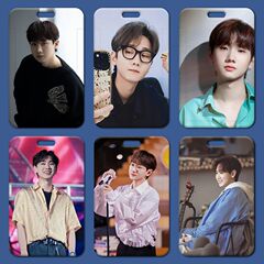 汪蘇瀧卡套批發塑料滑蓋學生校牌飯卡胸牌小卡工作證卡套門禁公交