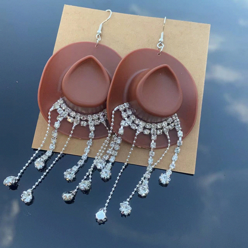 1 Pair Exaggerated Printing Tassel Mixed Materials Ear Hook display picture 2