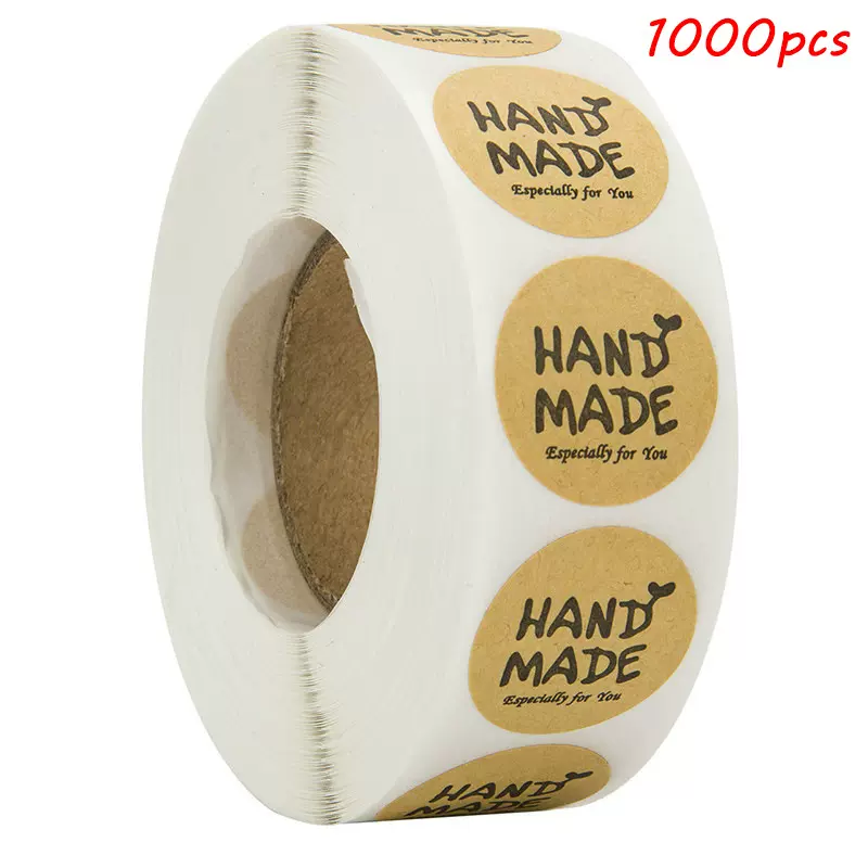 厨房手工制作谢谢你的礼物贴纸婚礼感恩节装饰牛皮纸贴纸包装标签