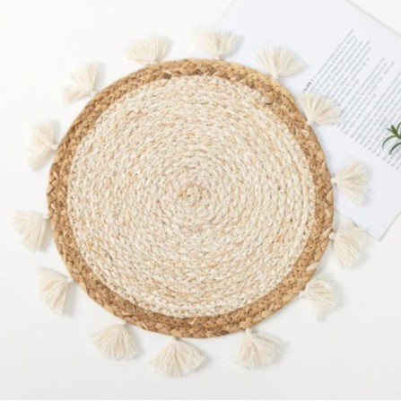 Alfombrilla de aislamiento térmico, alfombrilla de mesa, pasto de calabaza engrosado, posavasos antiescaldado, alfombrilla de olla de arena pastoral, alfombrilla de plato tejida resistente a altas temperaturas