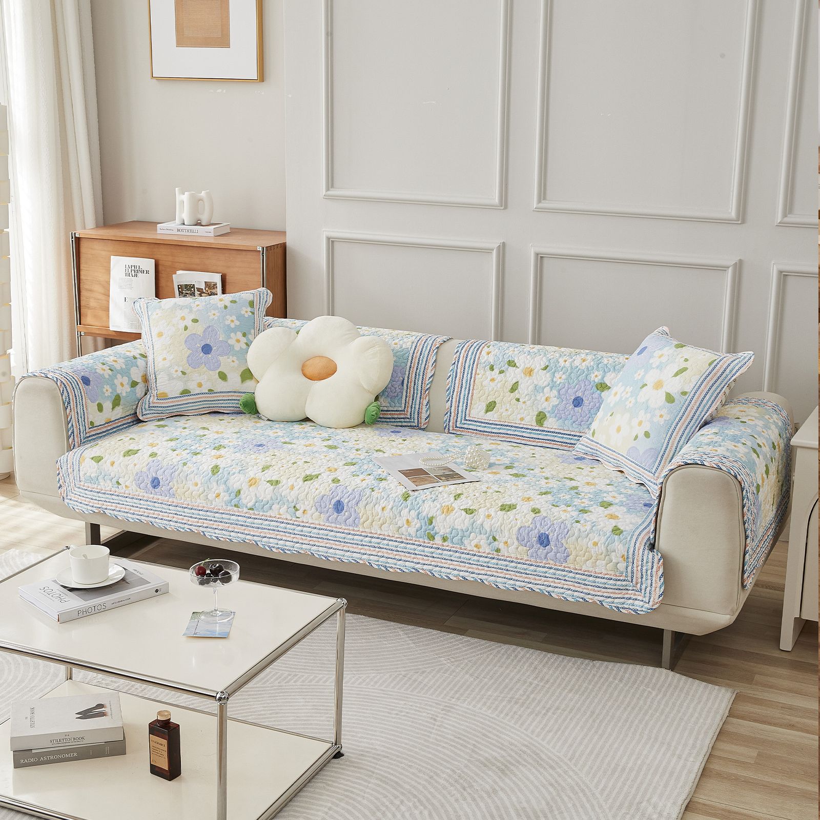 Funda de sofá universal de algodón puro antideslizante_voghion.com