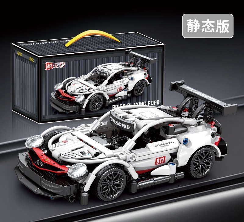 Nuevos productos transfronterizos Cyberpunk adornos de bloques 911 Lambo Star Ginny coche deportivo juguete modelo de coche para niños