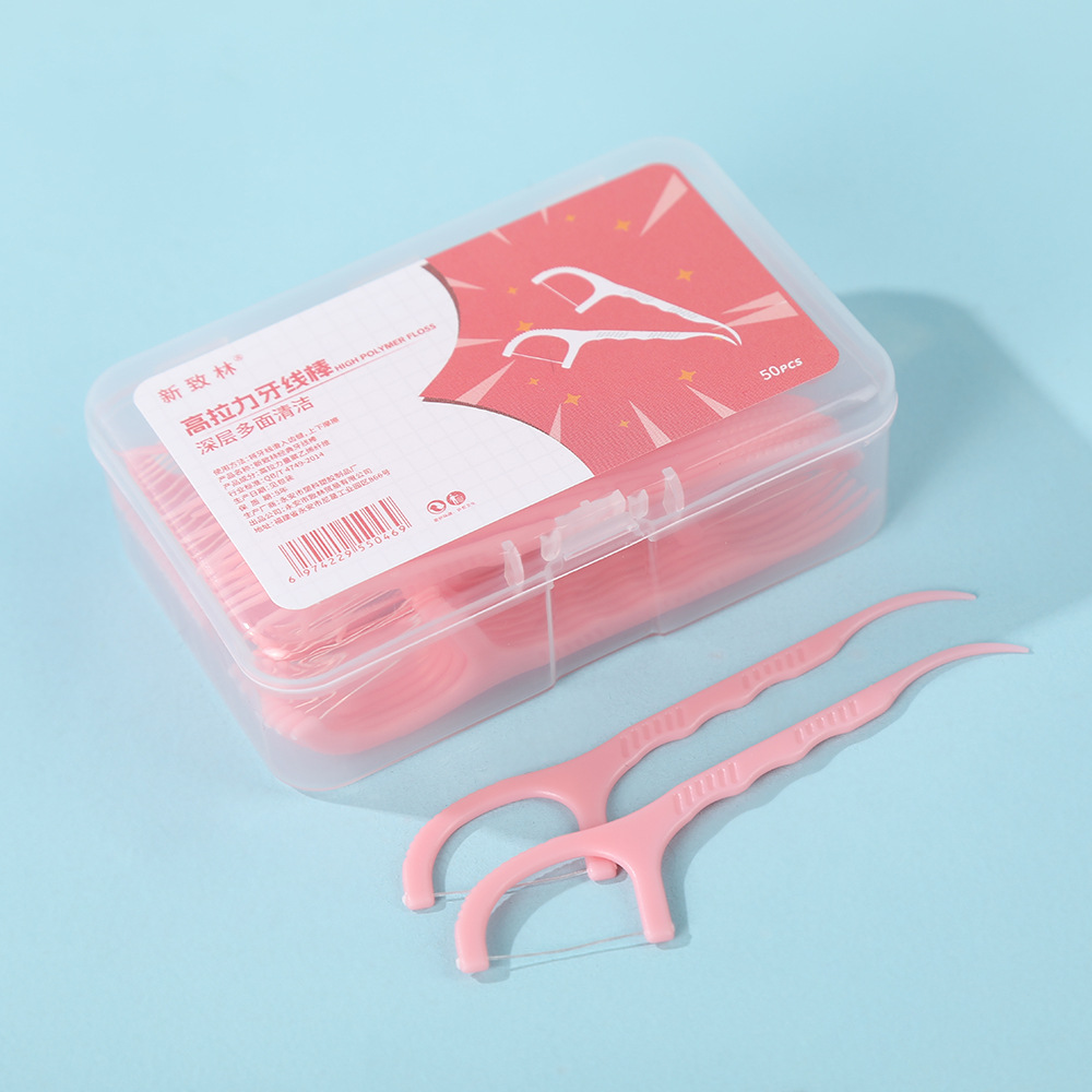 Hilo dental creativo con sabor a fruta, paquete familiar, empaque independiente, aliento fresco, artefacto de limpieza profunda, hilo dental de color portátil