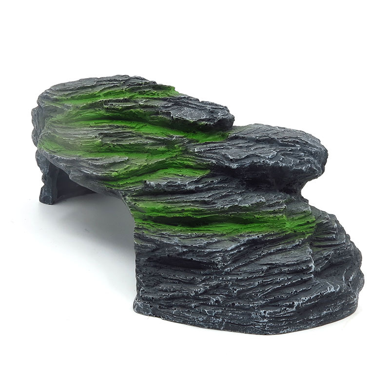 Terraza de secado de tortugas, plataforma de escalada, mascota de escalada, tanque de tortuga, paisaje, plataforma de piedra de espalda, alto nivel de agua, refugio, descanso en la casa de la cueva, gran escalada verde