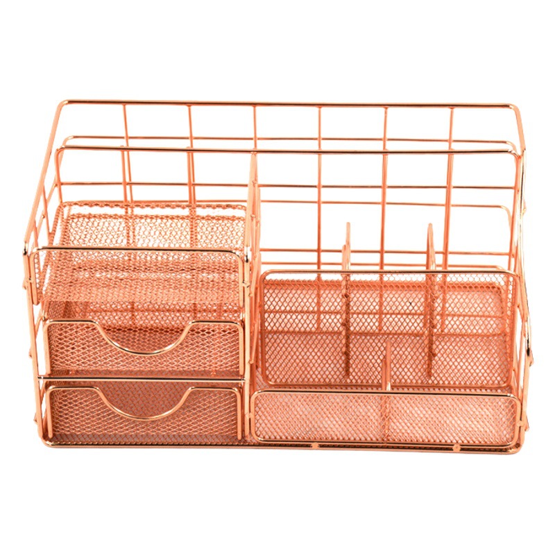 Organizador de Archivos de Escritorio Multicapa Tipo Cajonera, Creativo, para Suministros de Oficina, Multifuncional, de Metal
