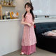 Girls' Children's Clothing New Hanfu suit 2024 Girls' Summer Chinese Style Tang Suit Cheongsam Antique Skirt Two-piece Set