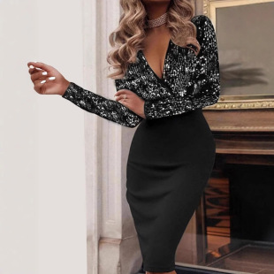 Cross-border Foreign Trade European and American dress Hip Skirt Ball Coat Banquet Party Elegant Business Slim-Fit Skirt
