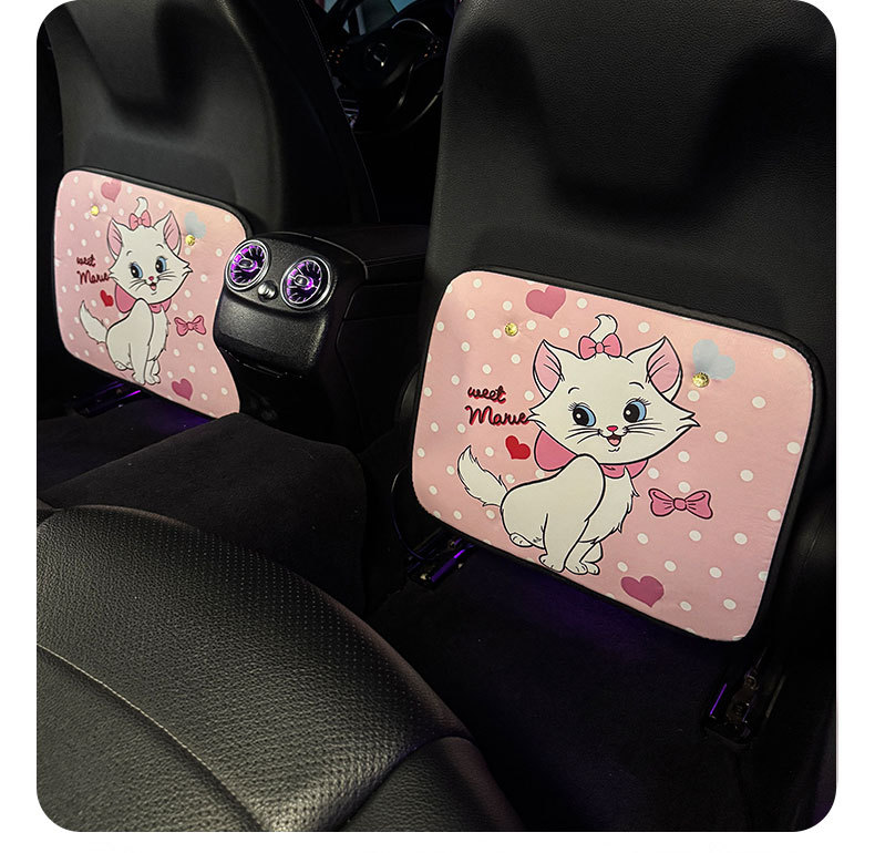 Pink Kitten Anti-Kick Pad Universal Rear Seat Back Anti-Dirty Protective Pad Car Rear Seat Protective Pad Anti-Wear Pad