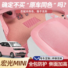 五菱宏光MINIevを適用して車の足を囲むマカロン三世代MINIミニシルクカーペット女