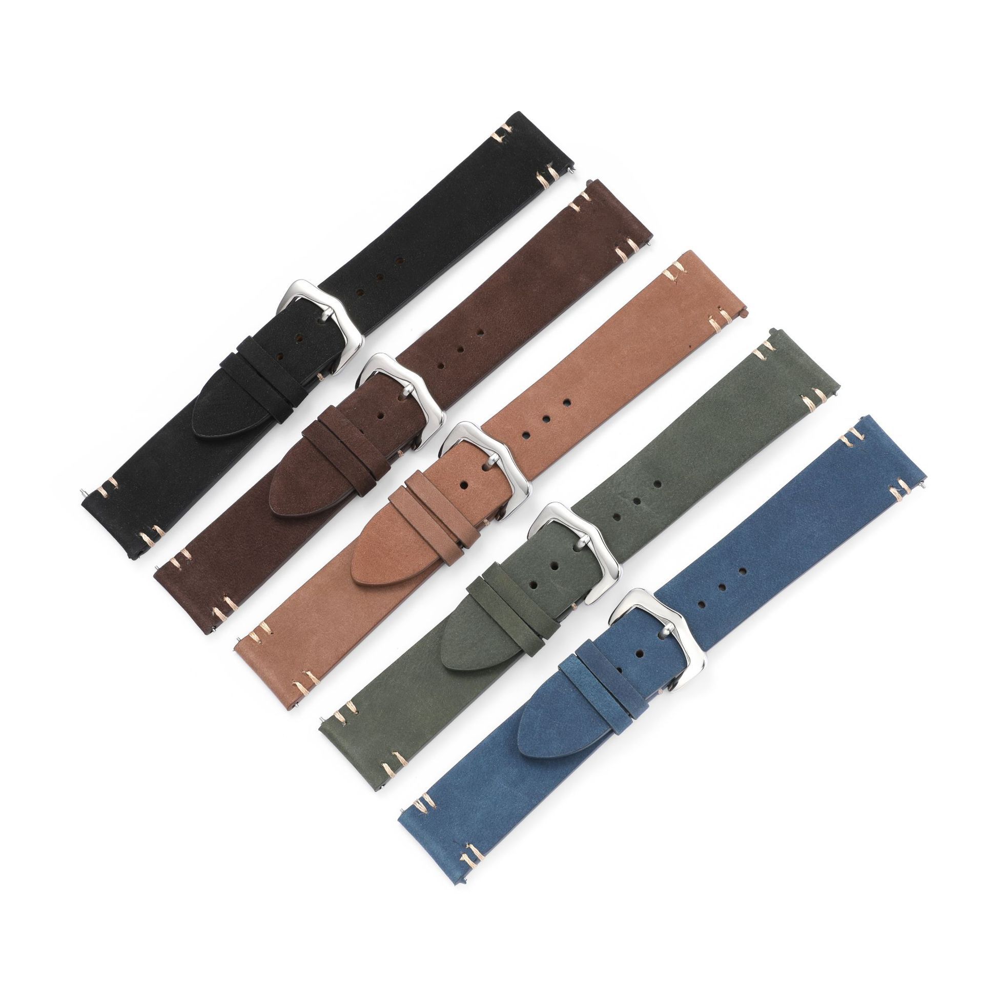 men's suede leather soft women's watch strap