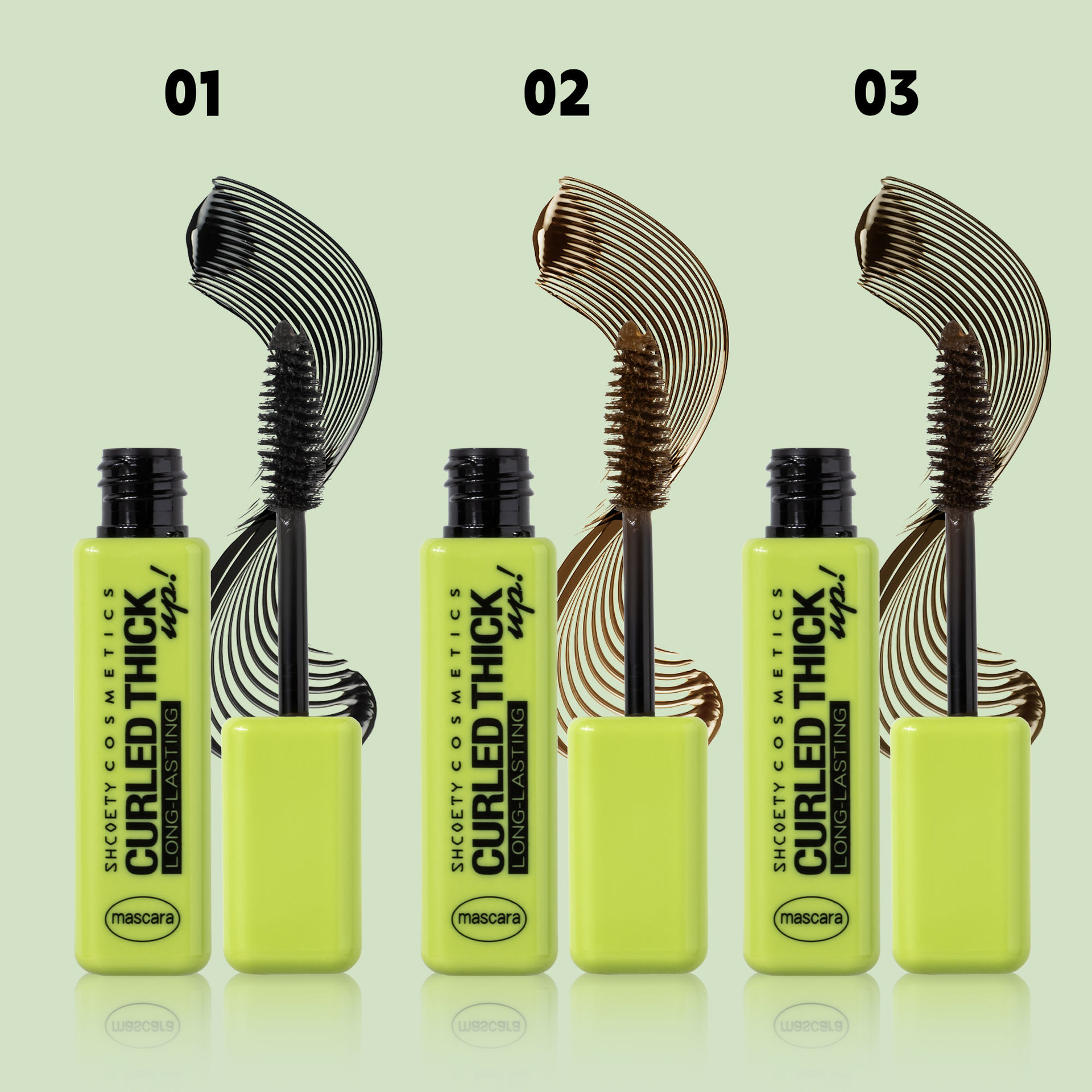 SHCOETY Cross-border 7D Mascara is waterproof, does not smudge, naturally slender, thick, long-lasting, and curls eyelashes as a base undefined