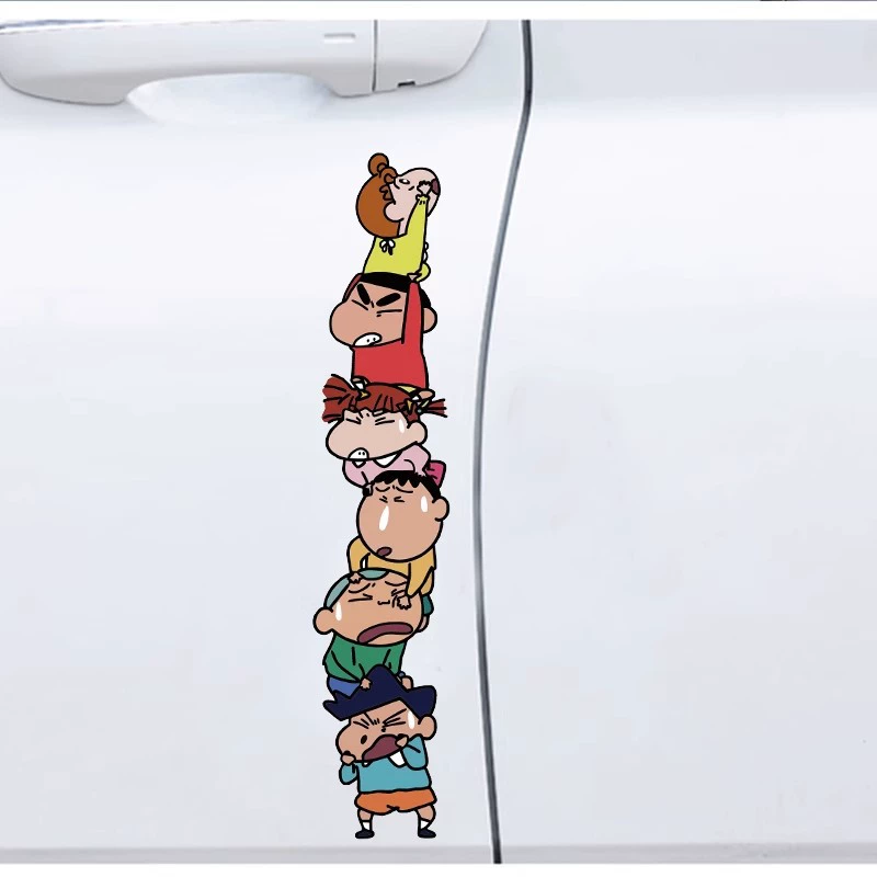 Мультфильм аниме Crayon Shin-chan Little Friends Jenga электрический автомобиль против царапин автомобильная наклейка настольный колокольчик Эмма персонализированная автомобильная наклейка