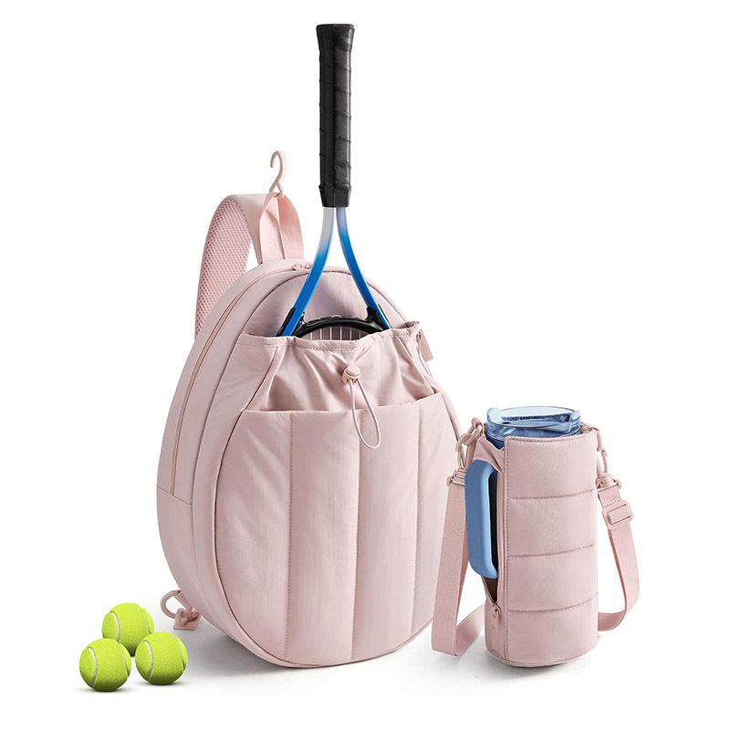 New Outdoor Down Tennis Bag Portable 2pcs Tennis Sling Bag with 40oz Water Bottle Bag Crossbody Racket Bag