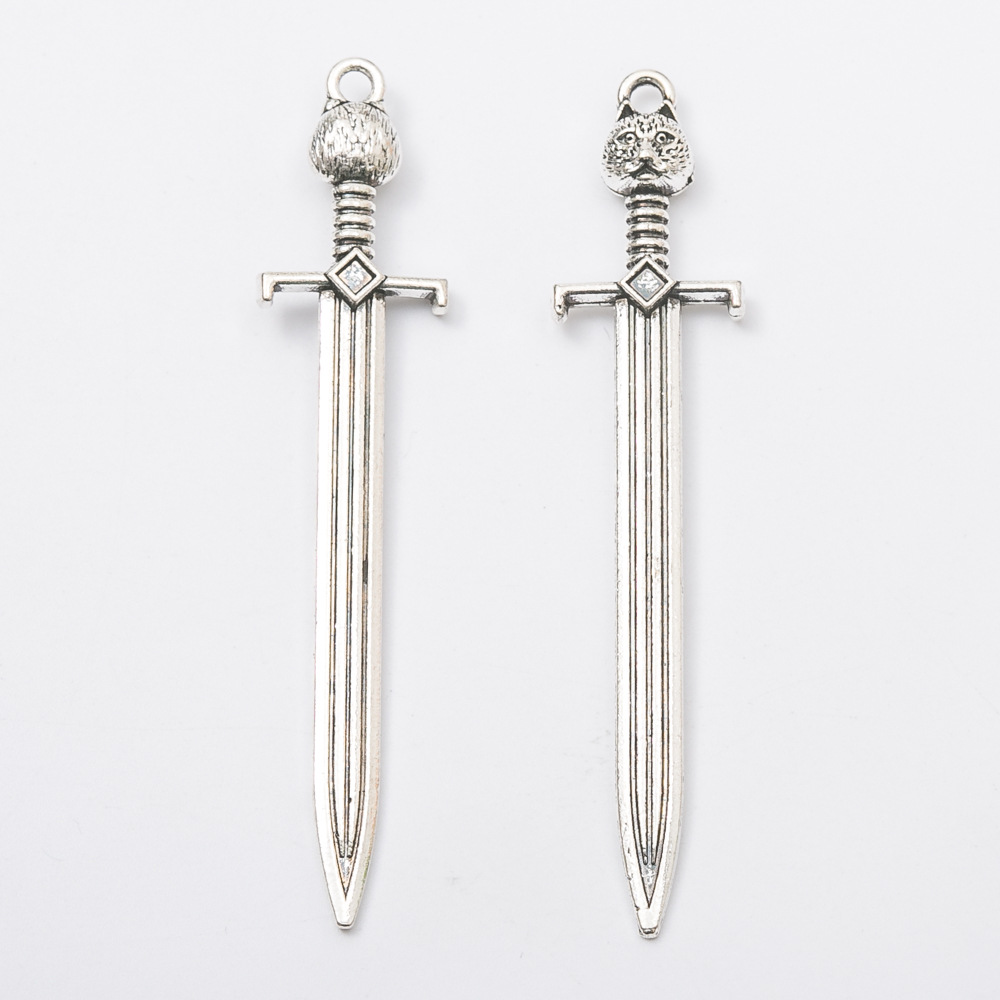 Pendant Jewelry Making Type 1 Piece Alloy Zinc Sword Cat Pendant DIY Jewelry Accessories