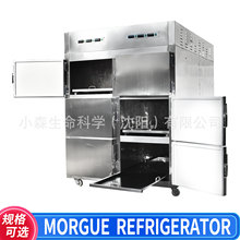 厂家直发数显屏幕六具不锈钢遗体冷冻柜morgue freezer尸体冷藏箱