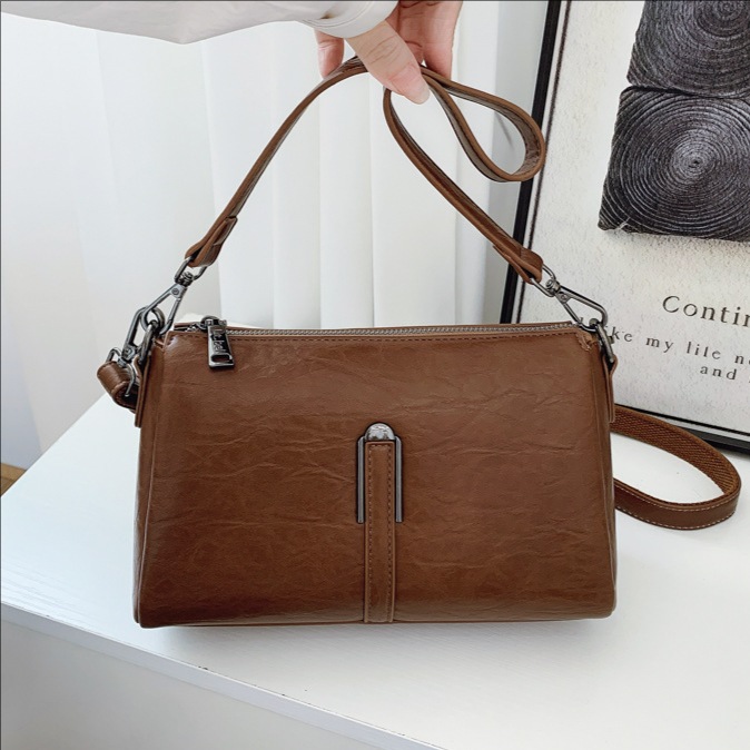 Bolsa de almohada portátil transfronteriza retro bolso de braza para mujeres otoño y invierno 2025 nueva moda bolso de hombro bolso de viaje