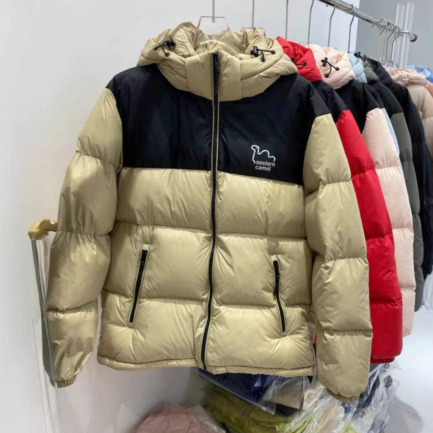 东方骆驼羽绒服女加厚面包服短款90白鸭绒冬季新款情侣款男外套