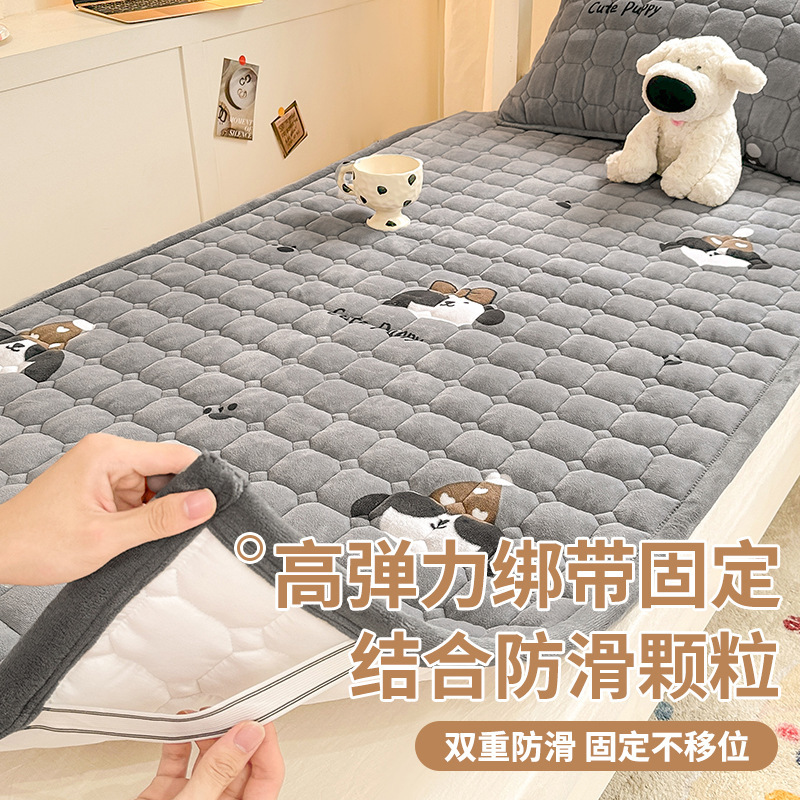 Colchón de terciopelo de leche cojín de manta de terciopelo doméstico colchón de cama dormitorio de estudiantes de invierno único cama de terciopelo colchón