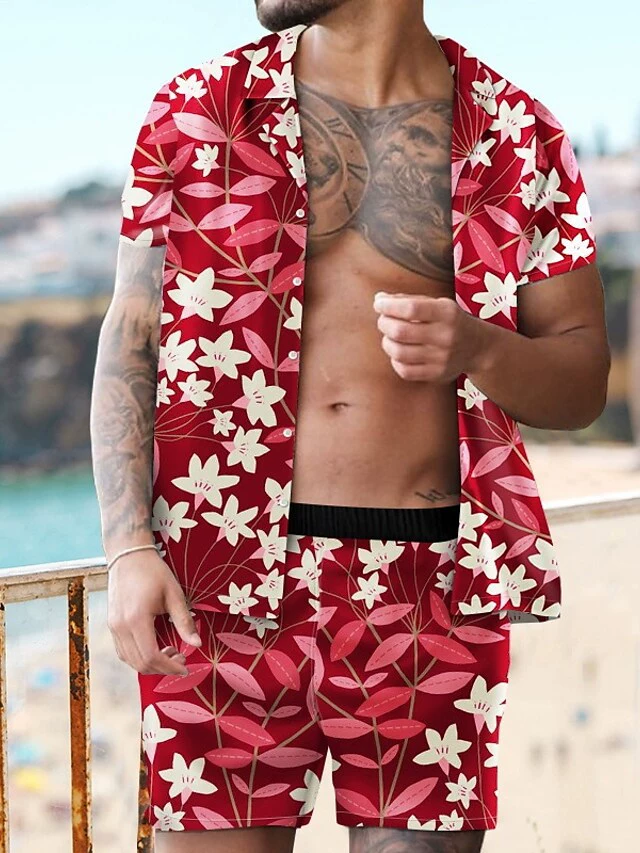 Summer set, trend shirt, style, with short sleeve, 3D