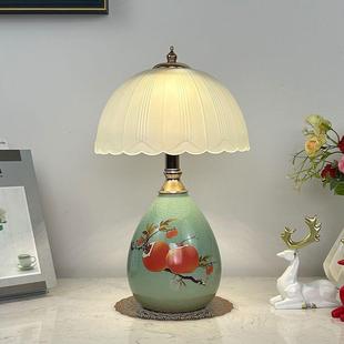 European Accessible Luxury Table Lamp Bedroom Bedside Lamp Wedding Modern Simple Warm Wedding New Chinoiserie Energy-Saving Household Led