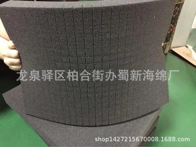 厂家供应黑色高密度30密度小方格海绵/手撕礼品盒海绵/手撕海绵