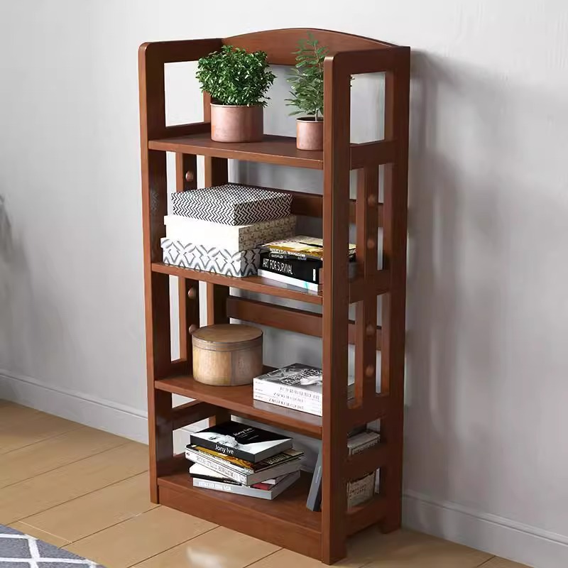 Estantería de madera maciza Estante de almacenamiento de estantería de piso a techo Estante de almacenamiento de varias capas Estante de almacenamiento de balcón para el hogar simple y moderno
