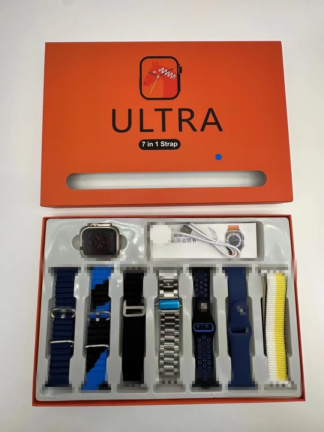 Ultra7in1 llamada Bluetooth reloj inteligente 7 unidades traje de carga inalámbrica recordatorio de Salud del ritmo cardíaco reloj deportivo