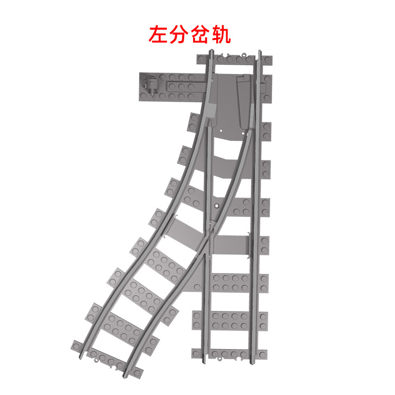 Yutong juguete ciudad tren bloques de construcción pista de tren suave/bifked track/cross track/rail recto/carril curvo