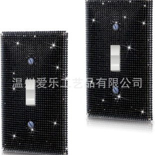 American Standard Switch Panel Crystal Diamond Sticker Cover Switch Diamond Panel American One-position Switch Rhinestone Face Cover