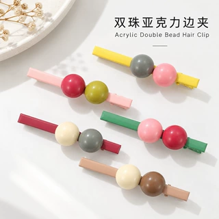 韩国同款糖果色刘海发夹一字夹女侧边夹发卡后脑勺卡子头饰鸭嘴夹