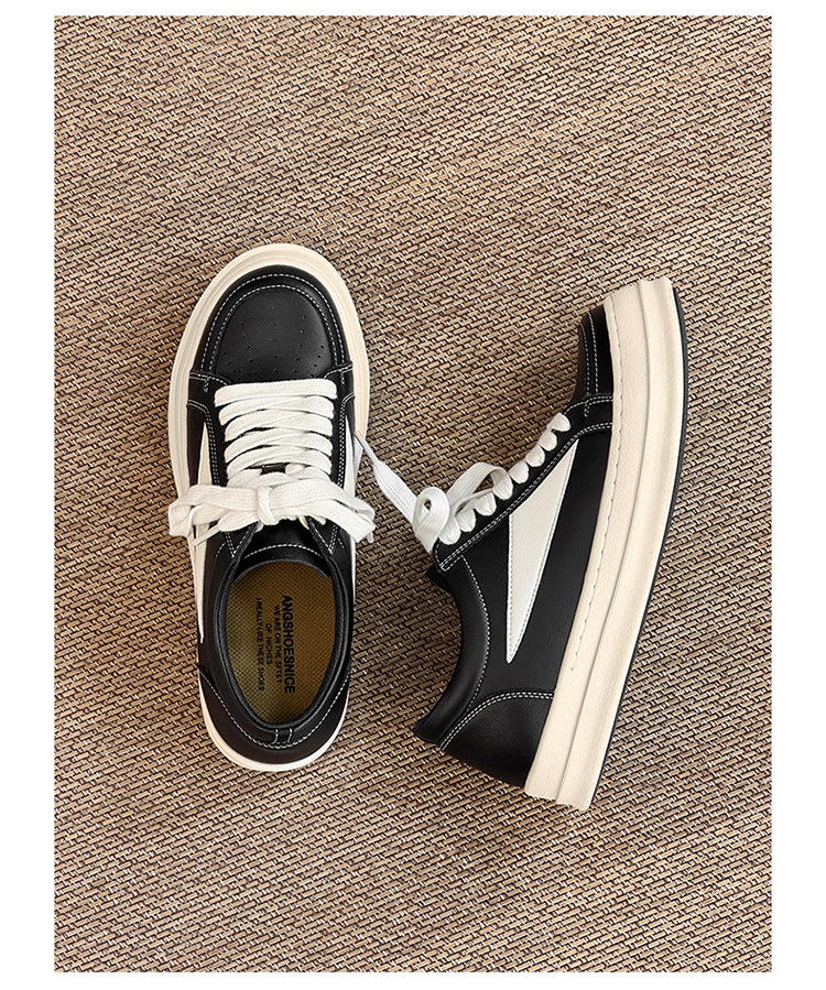 Chaussures décontractées de style triangle inversé, polyvalentes, style skate, sport, américaines, streetwear, plateforme, rétro, pour hommes_voghion.com