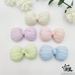 新款小清新条纹圆头蝴蝶结配饰儿童发饰服装鞋配件手机壳装饰辅料