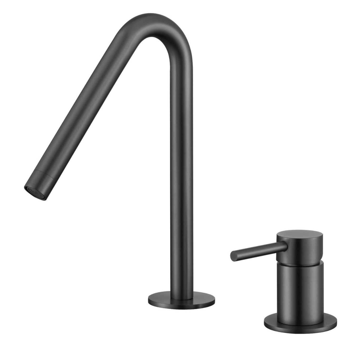 Lavabo sobre encimera en forma de V-pistola gris