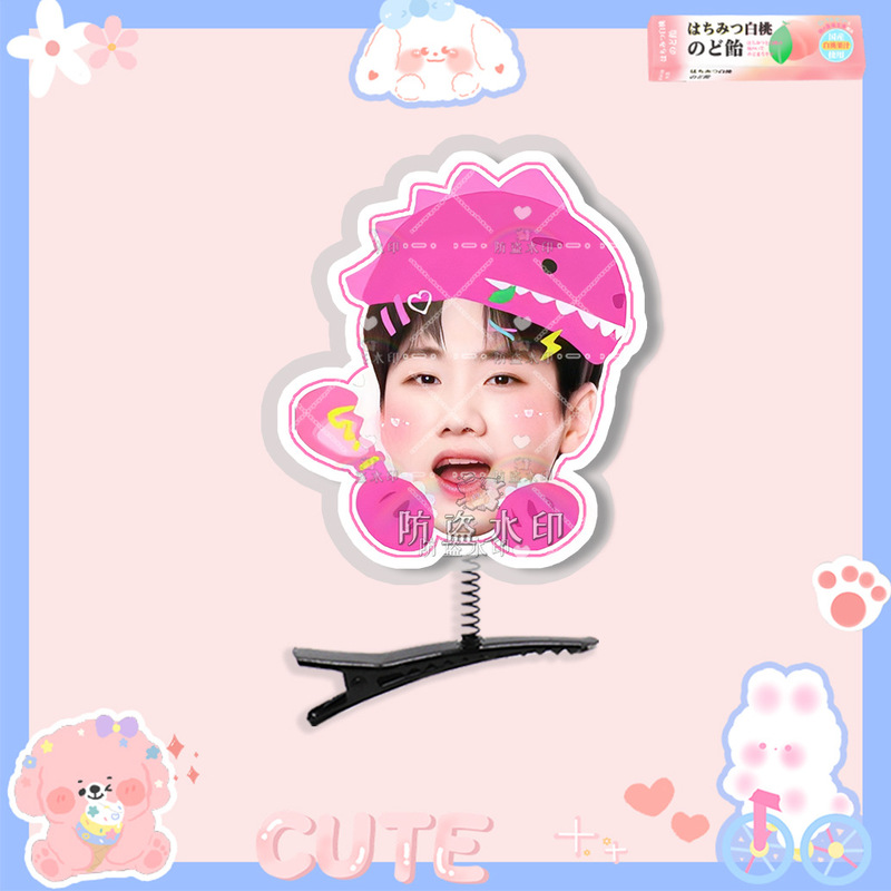 Wang Sulong 立体スプリングヘアピンヘアアクセサリーコンサートサポート周辺機器|undefined
