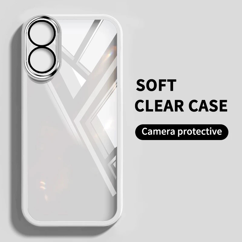 OPPO için uygun A18 A38 A17 A16 A16E A15 cep telefonu kılıfı silikon şeffaf koruyucu kapak TPU anti-düşme