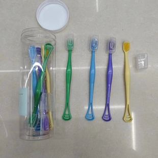 Eight barreled tongue scraping without silicone travel easy to carry plastic toothbrush wholesale