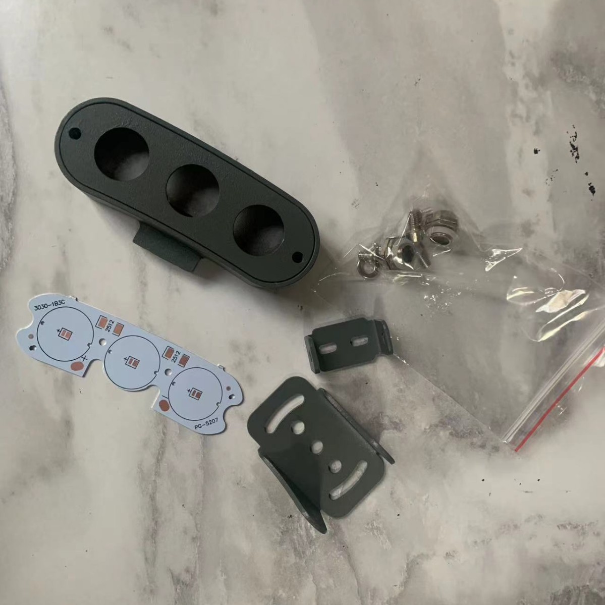 厂家直供新款瓦楞灯外壳  户外防水屋檐灯外壳套件