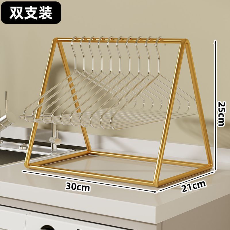洗衣机旁衣架收纳架免打孔阳台置物架家用整理神器加粗金属挂架|undefined